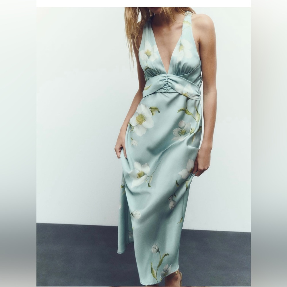 Floral Satin Dress